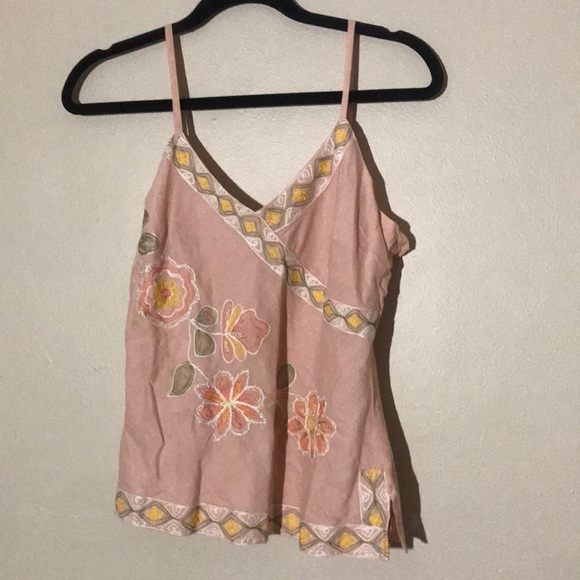 Pink Embroidered Tank Top - Picture 2 of 6
